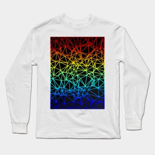 Gradient Color Mesh Long Sleeve T-Shirt